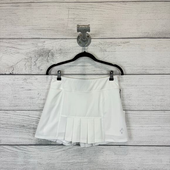 JOFIT Women's White Dash Pleated Active Skort Size XS - Picture 1 of 9